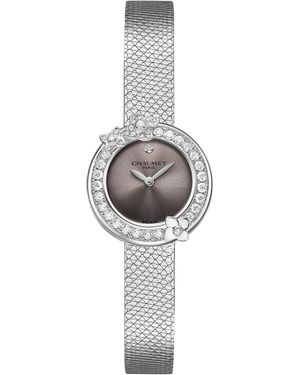 Chaumet Stainless Steel And Diamond Hortensia Watch - Grey