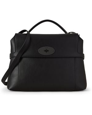 Mulberry Leather Stevie Top-Handle Bag - Black