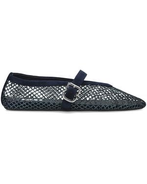Alaïa Embellished Mesh Ballet Flats - Blue