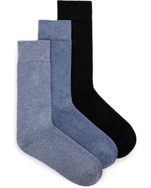 AllSaints Organic Cotton-Blend Ramskull Adan Socks - Blue