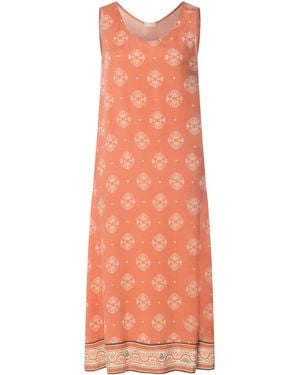 Hanro Patterned Scoop-Neck Midi Dress - Pink