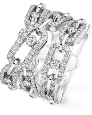 Messika Move Link And Diamond Multi-Row Ring - White