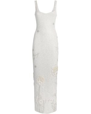 Clio Peppiatt Embellished Hummingbird Gown - White