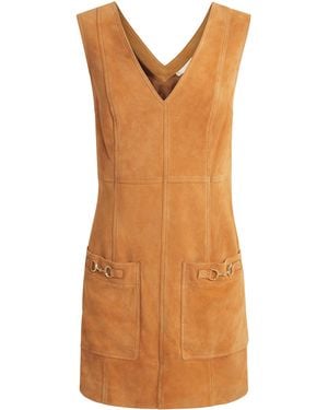 Ulla Johnson Suede Sloane Mini Dress - Brown