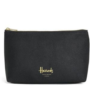 Harrods Small Logo Cosmetic Bag - Black
