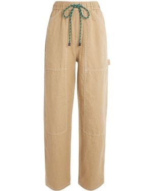 Rag & Bone Linen Atlas Wide-Leg Pants - Natural