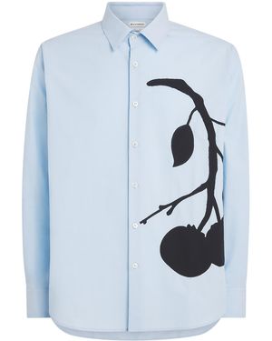 JW Anderson Cotton Persimmon Appliqué Shirt - Blue