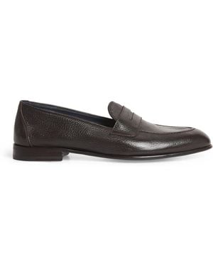 Brioni Leather Appia Loafers - Grey
