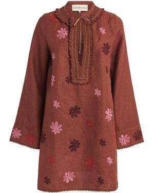 Lug Von Siga Linen Tess Mini Dress - Red