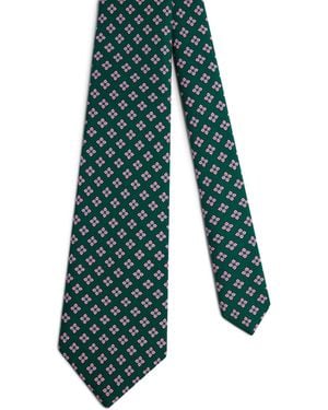 dunhill Mulberry Silk Printed Tie - Green