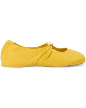 Loewe Lambskin Pebble Soft Ballet Flats - Yellow