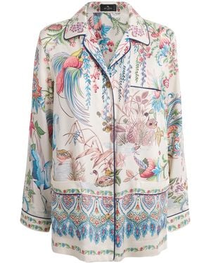 Etro Twill Printed Shirt - White