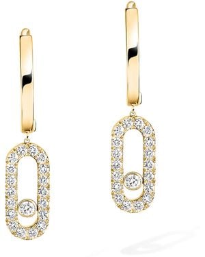 Messika Move Uno And Diamond Drop Earrings - Metallic