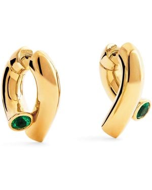 Tabayer And Emerald Oera Earrings - Metallic