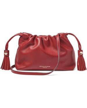 Aspinal of London Large Leather Soho East West Cross-Body Pouch - Red