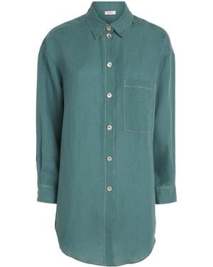 Eres Linen Flashing Shirt - Blue