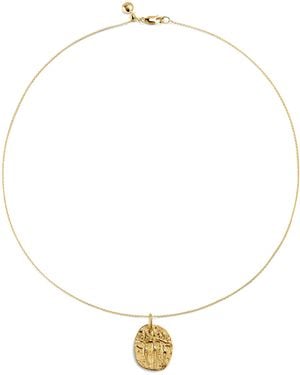 Monica Vinader Vermeil Talisman Sisterhood Pendant - White