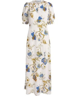 ME+EM Floral Print Maxi Dress - Metallic