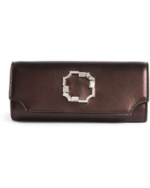 Malone Souliers Satin Vivien Clutch Bag - Brown