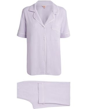 Eberjey Gisele Short-Sleeve Pyjama Set - Purple