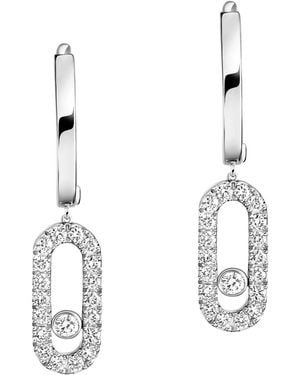Messika Move Uno And Diamond Drop Earrings - White