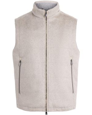 Corneliani Virgin Wool Padded Gilet - Grey