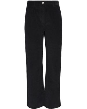 TOTEME Cotton Corduroy Straight Pants - Black