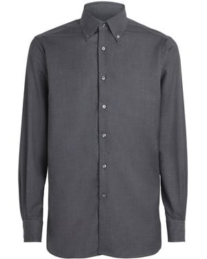 Canali Wool Drawstring Trousers - Grey