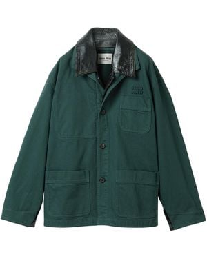 Miu Miu Cotton Chore Jacket - Green