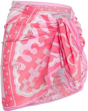 PUCCI Cotton Printed Sarong - Pink