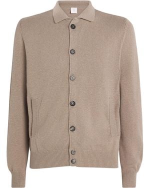 Eleventy Cotton-Silk Cardigan - Brown