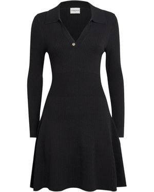 Claudie Pierlot Knitted Polo Mini Dress - Black