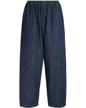 Eskandar Cotton Japanese Pants - Blue