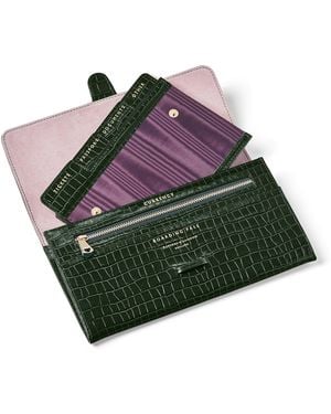 Aspinal of London Leather Travel Wallet - Green