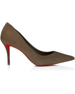 Christian Louboutin Miss Z 80 Suede Court Shoes - Brown
