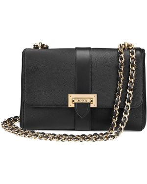 Aspinal of London Large Leather Lottie Cross-Body Bag - Black