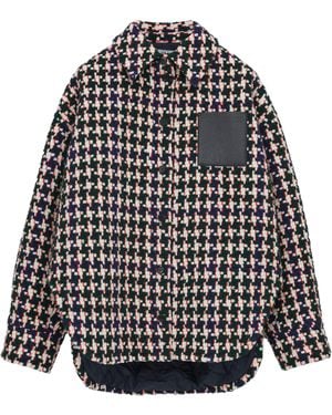 Loewe Leather-Trimmed Overshirt - Black