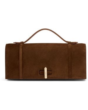 Malone Souliers Suede May Clutch Bag - Brown