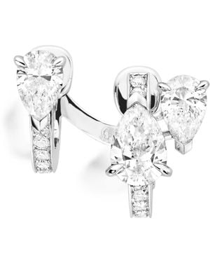 Repossi And Diamond Serti Sur Vide Single Earring - Metallic