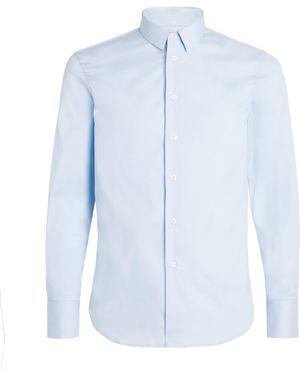 Emporio Armani Cotton-Blend Shirt - Blue