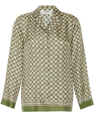 Max Mara Silk Dice Shirt - Green