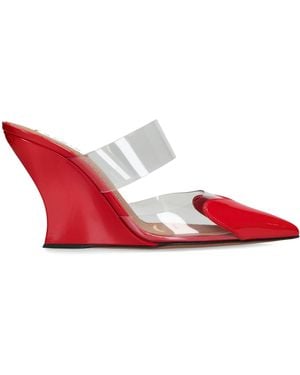 Alaïa Patent Coeur Mules 90 - Red