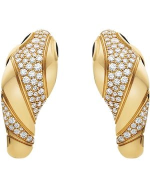 BVLGARI And Diamond Serpenti Hoop Earrings - Metallic