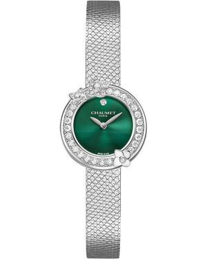 Chaumet Stainless Steel And Diamond Hortensia Watch - Green