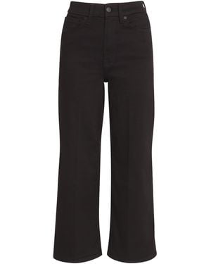 GOOD AMERICAN Good Waist Cropped Palazzo Jeans - Black