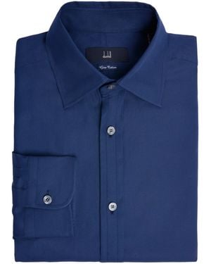 dunhill Giza Cotton Formal Shirt - Blue