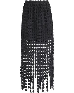 Camilla & Marc Lace Fringe Orlo Midi Skirt - Black
