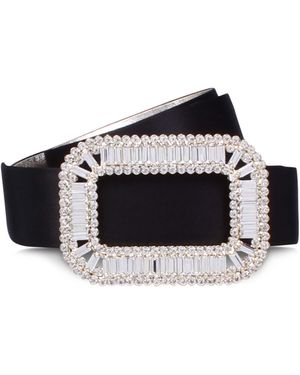 Roger Vivier Satin Pilgrim Belt - Black