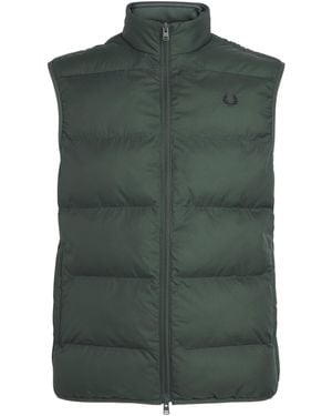 Fred Perry Padded Logo Gilet - Green