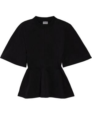 Balenciaga Cotton Shaped T-Shirt - Black